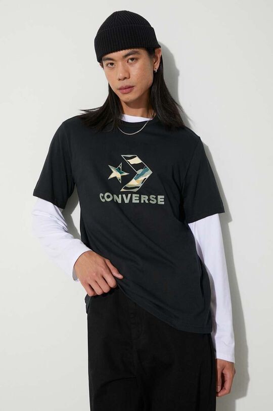 

Хлопковая футболка Converse, зеленый