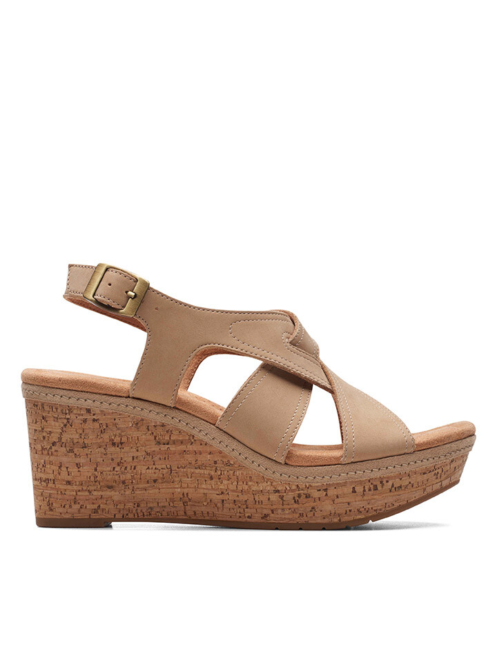 

Сандалии Clarks Leder Keil Sandaletten, бежевый