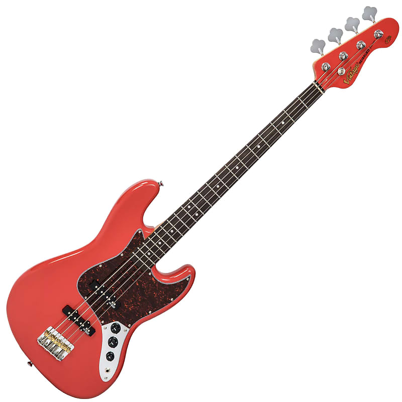 Басс гитара Vintage VJ74-CAR Reissued Series - Firenza Red