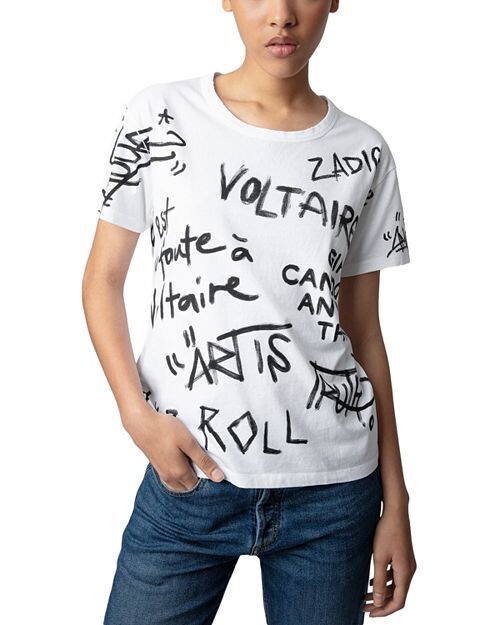 

Хлопковая футболка Marta Manifesto Tag Zadig & Voltaire, цвет White