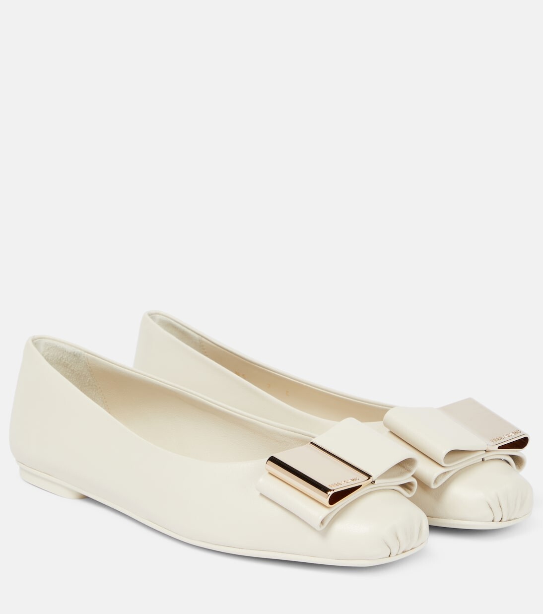 

Кожаные балетки lina Ferragamo, белый
