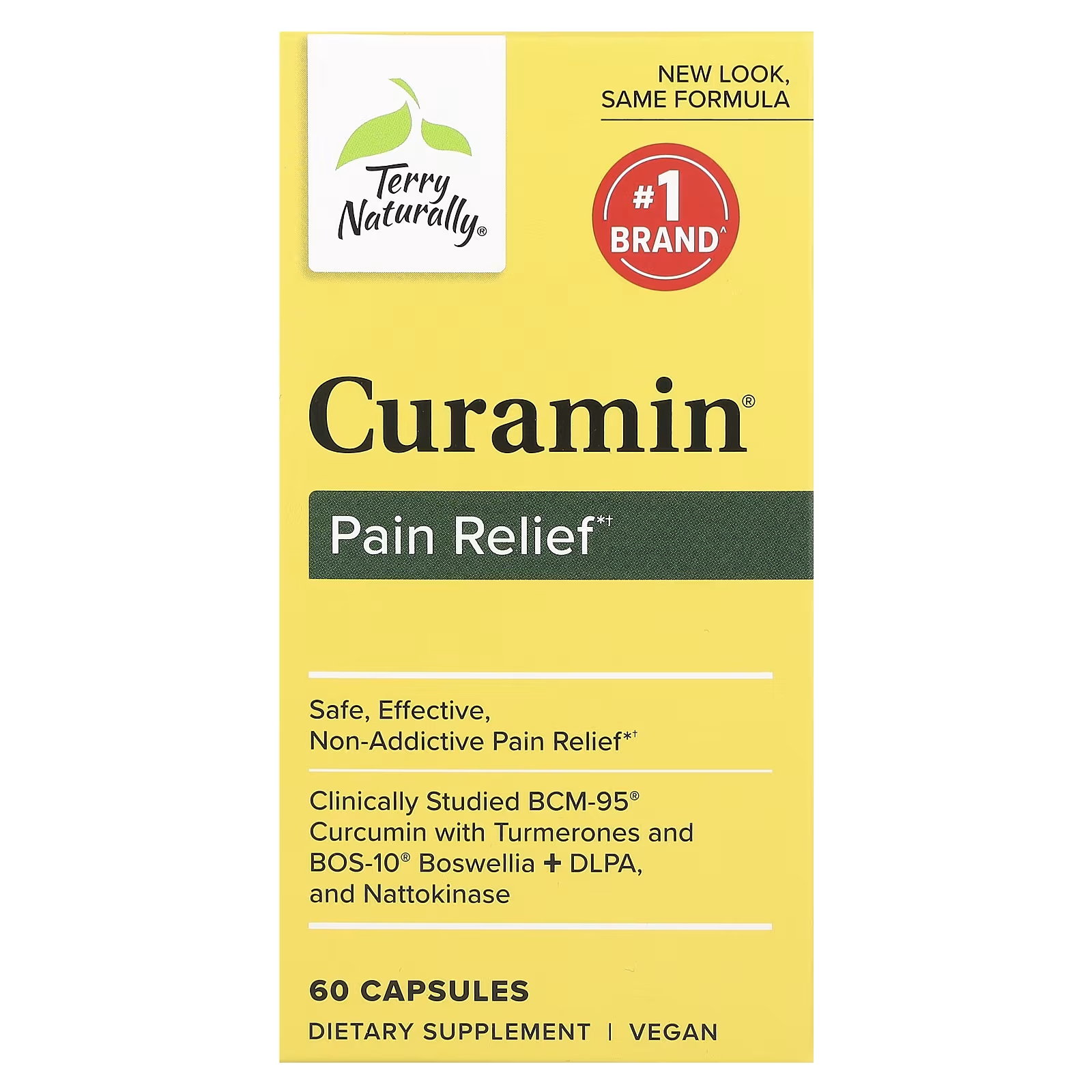 Обезболивающее Terry Naturally Curamin без ГМО, 60 капсул terry naturally curamin очень сильное обезболивающее 120 таблеток