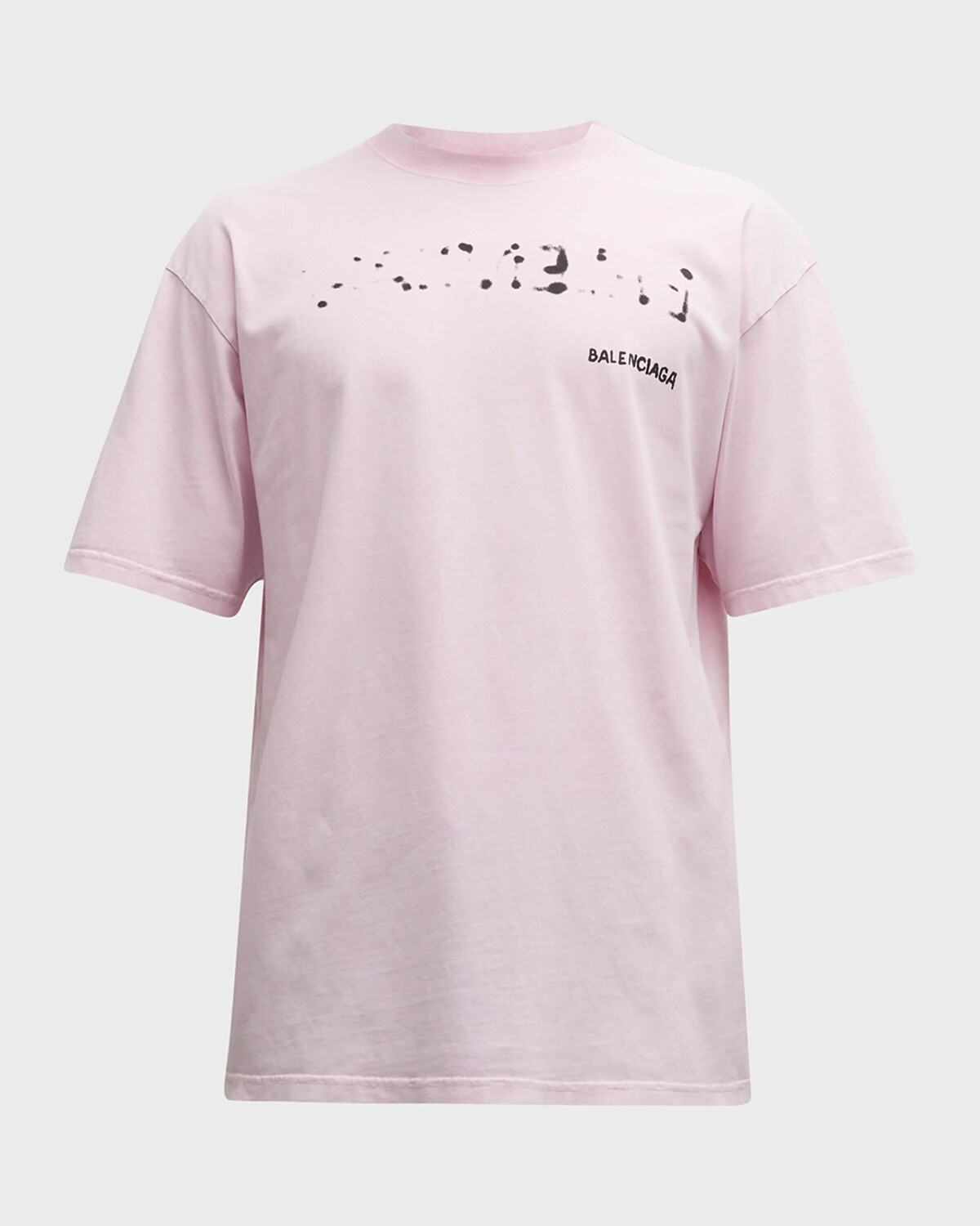 

Футболка большого размера Balenciaga с рисунком от руки, цвет 3204 Faded Pink/Black