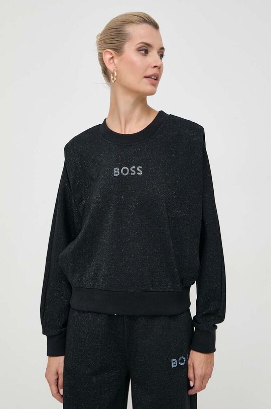 

Хлопковая толстовка BOSS ORANGE Boss, черный