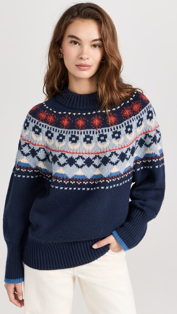 

Свитер Birds of Paradis Kimi Oversized Fair Isle, нави