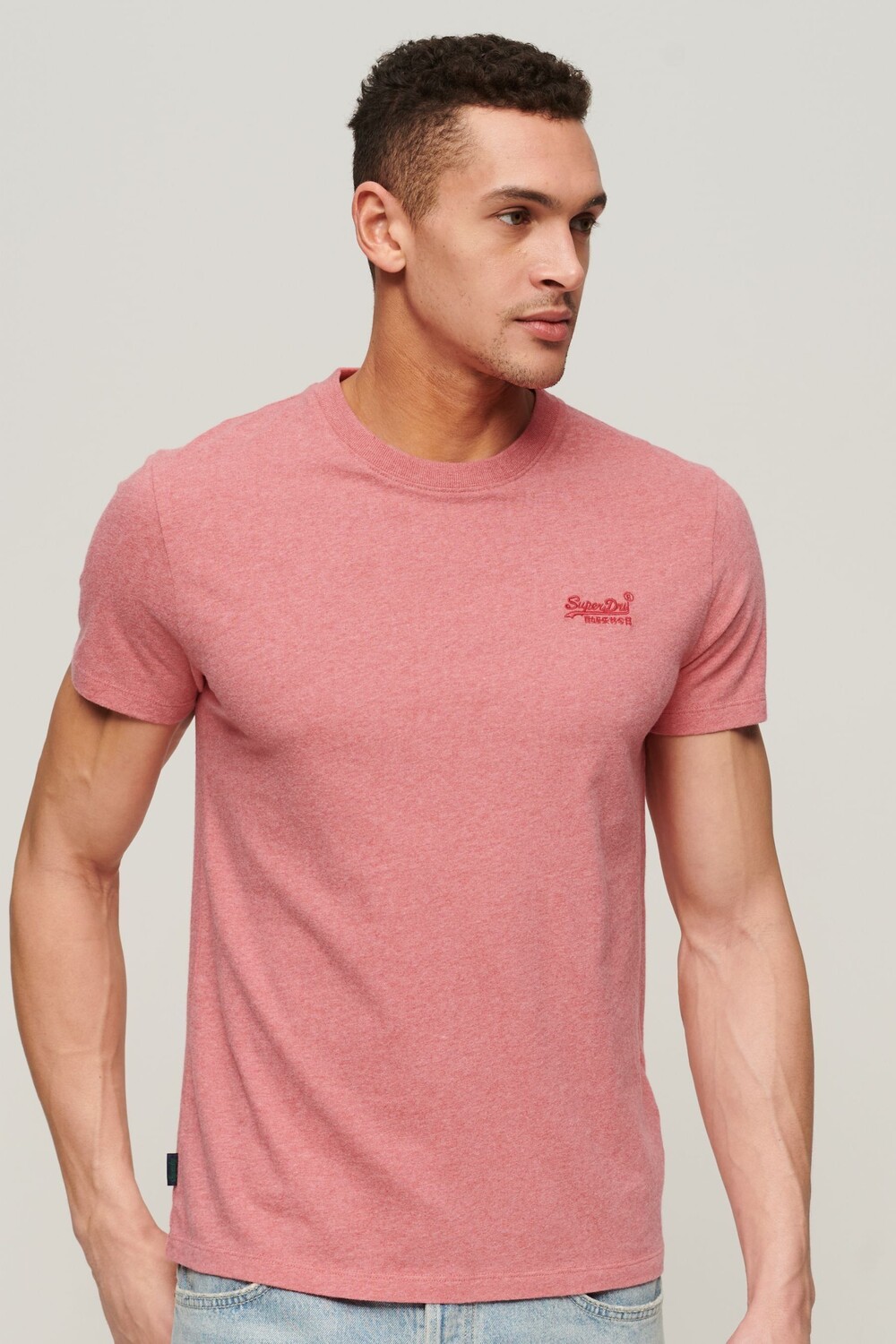

Футболка с вышитым винтажным логотипом Superdry, розовый
