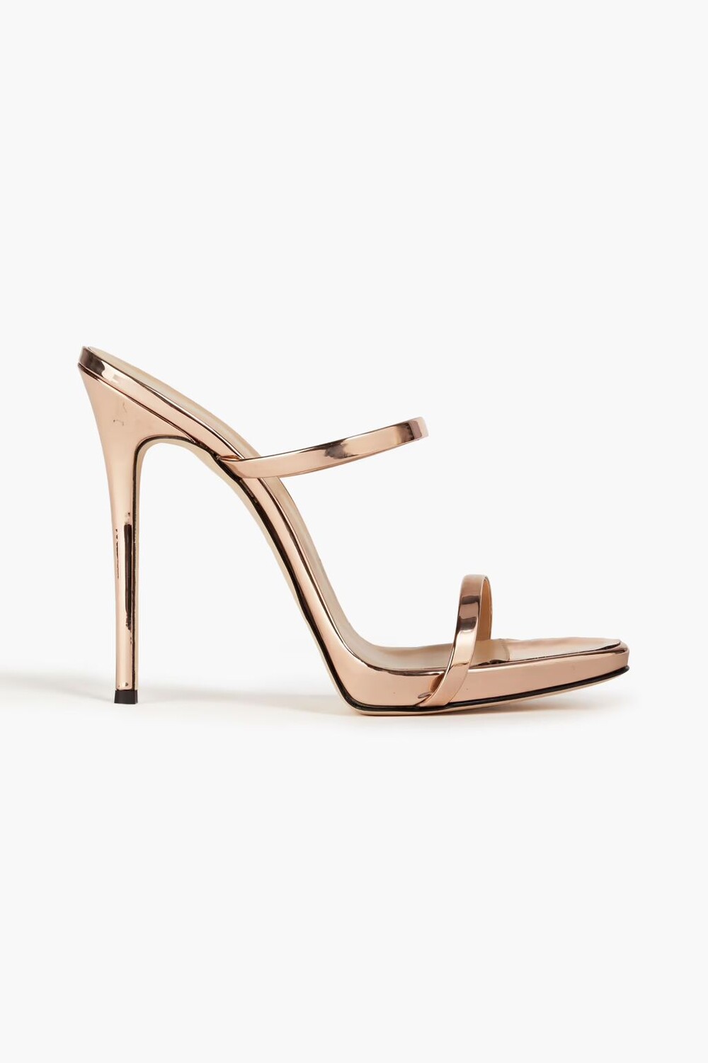 

Мюли Darsey из искусственной зеркальной кожи Giuseppe Zanotti, розовое золото