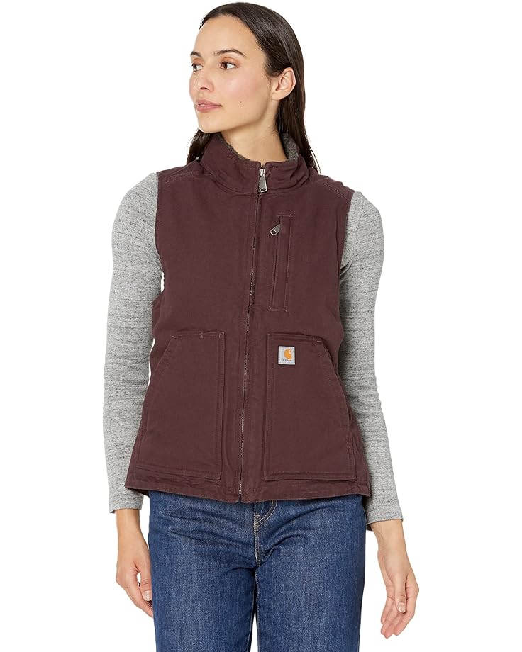 

Утепленный жилет Carhartt OV277 Sherpa Lined Mock Neck, цвет Blackberry