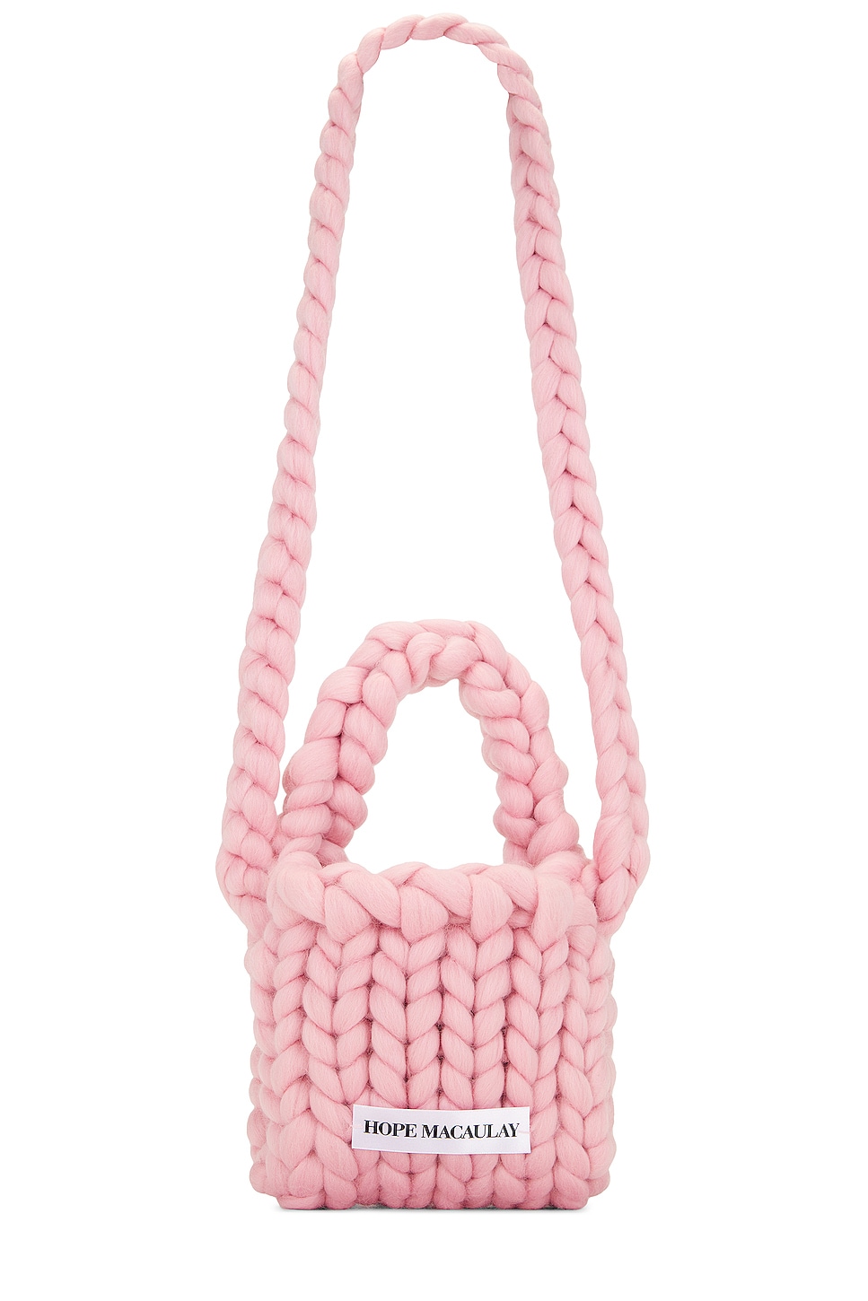 Сумка Hope Macaulay Colossal Knit Crossbody, розовый цена и фото