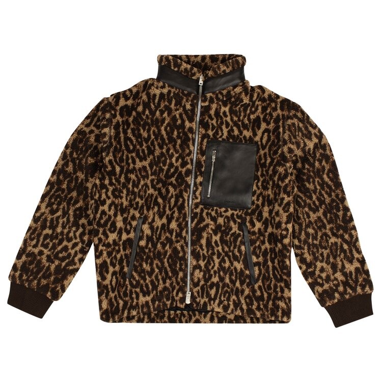 

Куртка Amiri Leopard Print Fleece 'Black', черный