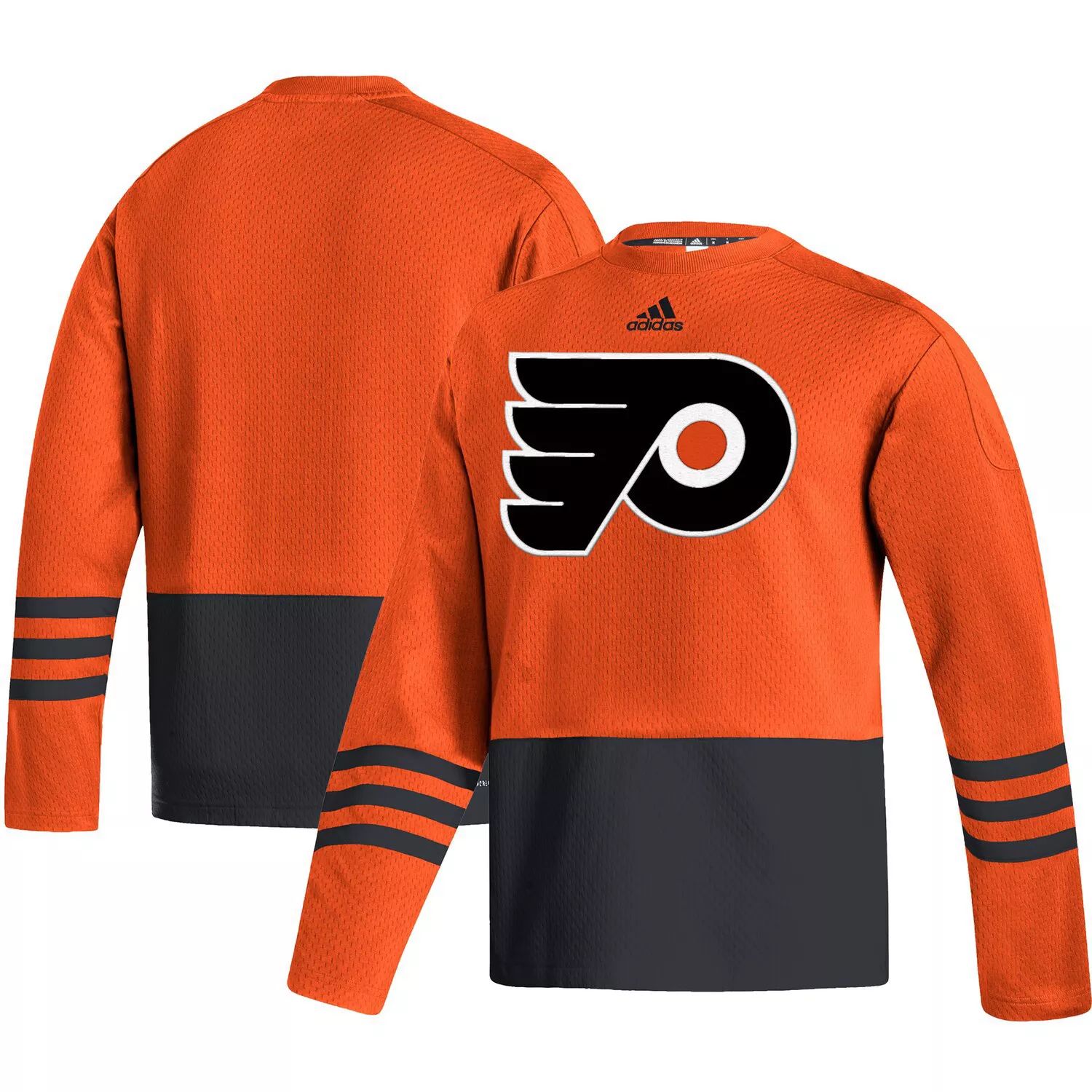 цена Мужской оранжевый пуловер с логотипом Philadelphia Flyers AEROREADY adidas