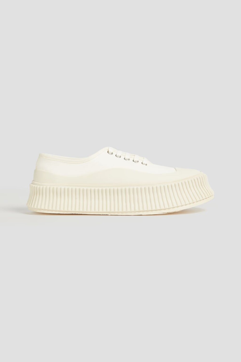 

Кроссовки из парусины и резины Jil Sander, цвет Off-white