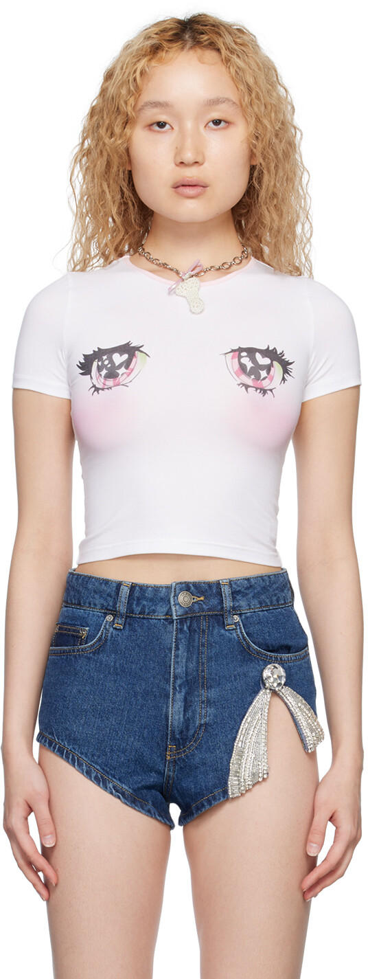 

Nodress Белая футболка с принтом Twinkle Eyes, Белый