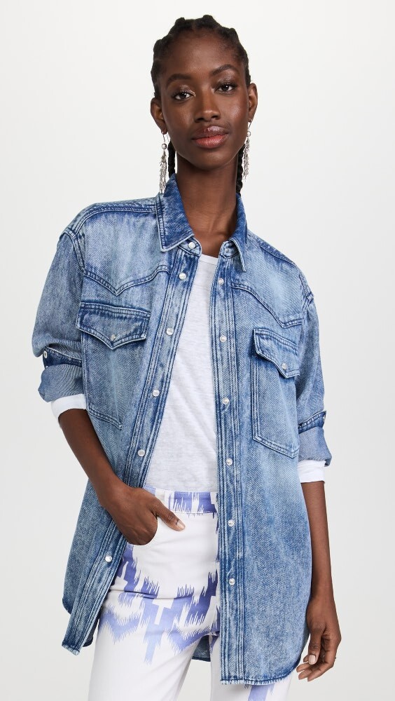 

Рубашка Isabel Marant Étoile Taniami, синий