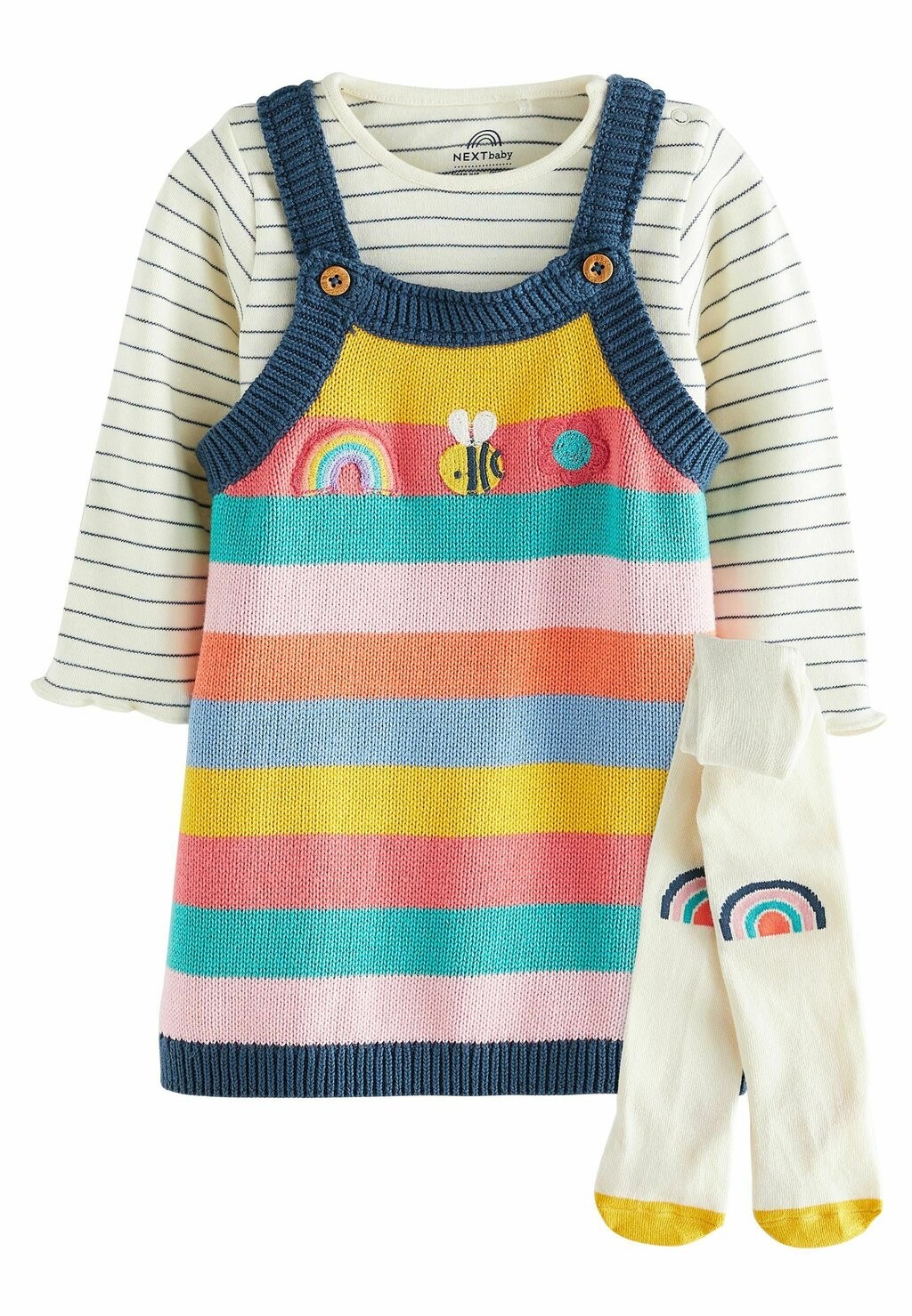 

Вязаное платье Next, цвет rainbow stripe character
