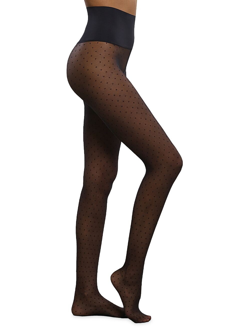 

Прозрачные колготки в горошек Hosiery Chic Commando, черный