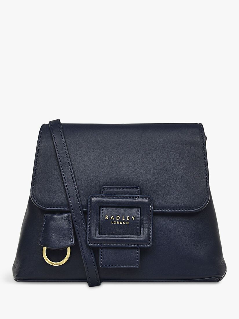 

Маленькая кожаная сумка через плечо Purley Knoll с клапаном Radley, чернила