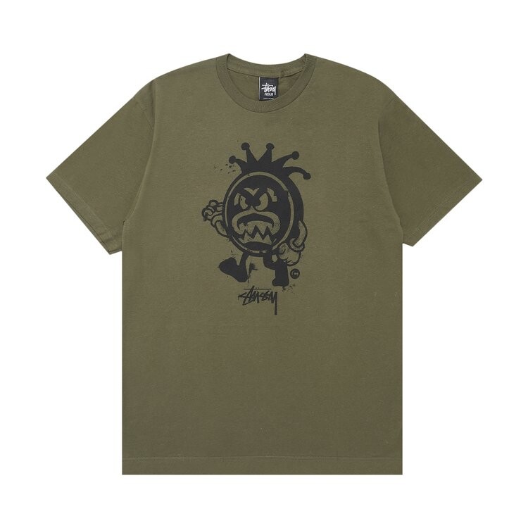 Футболка Stussy Link Man 'Dark Green', зеленый