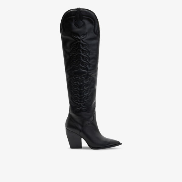 

Кожаные сапоги roxanne western Allsaints, черный