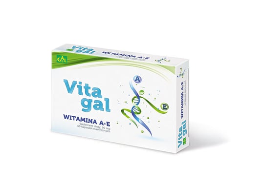 Gal, VitaGal, витамин А+Е, пищевая добавка, 60 гибких капсул