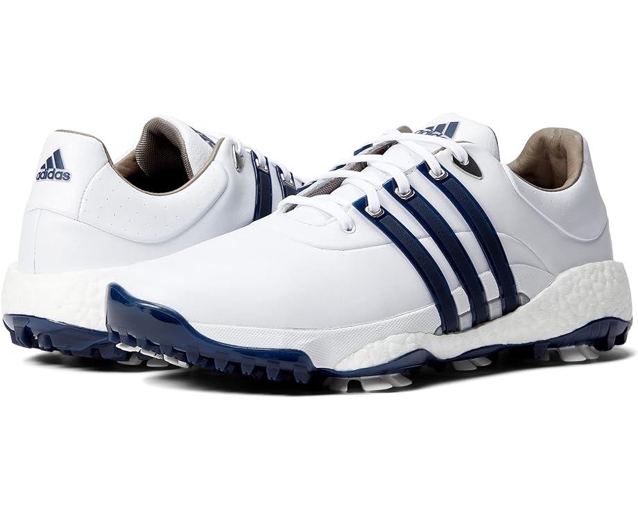 Кроссовки adidas Golf Tour360 22 Golf Shoes, цвет Footwear White/Silver Metallic/Team Navy Blue