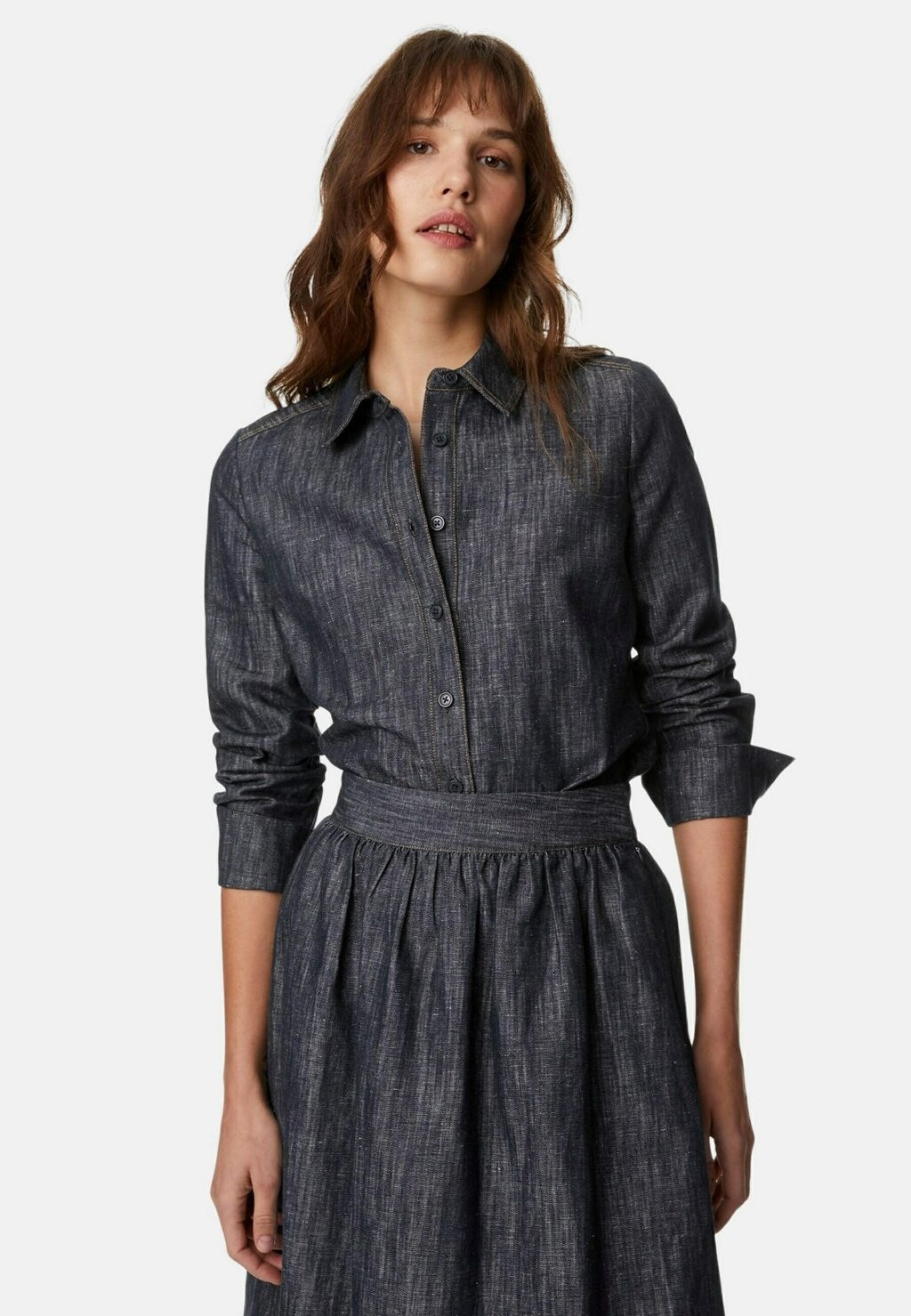 

Джинсовая куртка COLLARED Marks & Spencer, цвет denim