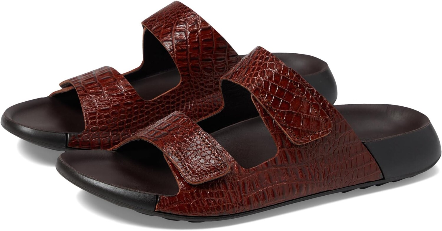 

Сандалии на плоской подошве 2nd Cozmo Two Band LX Slide ECCO, цвет Cognac
