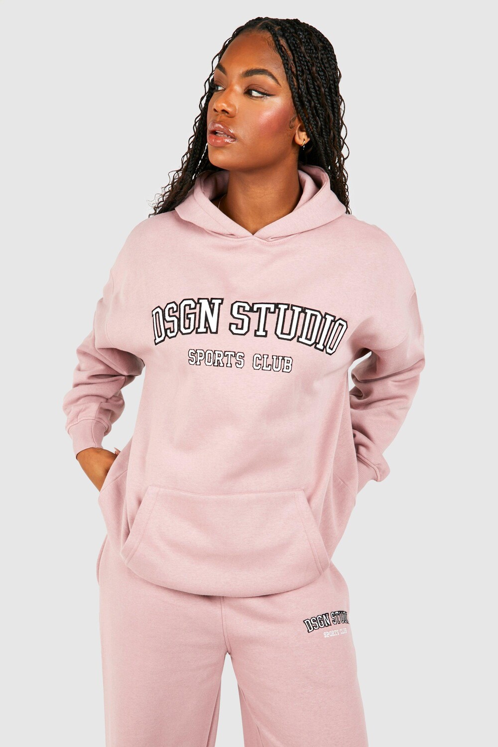 

Толстовка Tall Dsgn Studio с аппликацией boohoo, фиолетовый