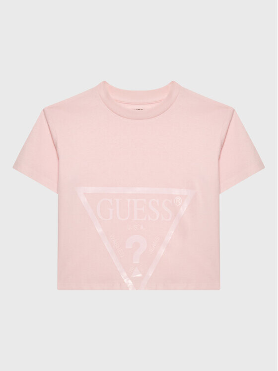 

Укороченная футболка Guess, розовый