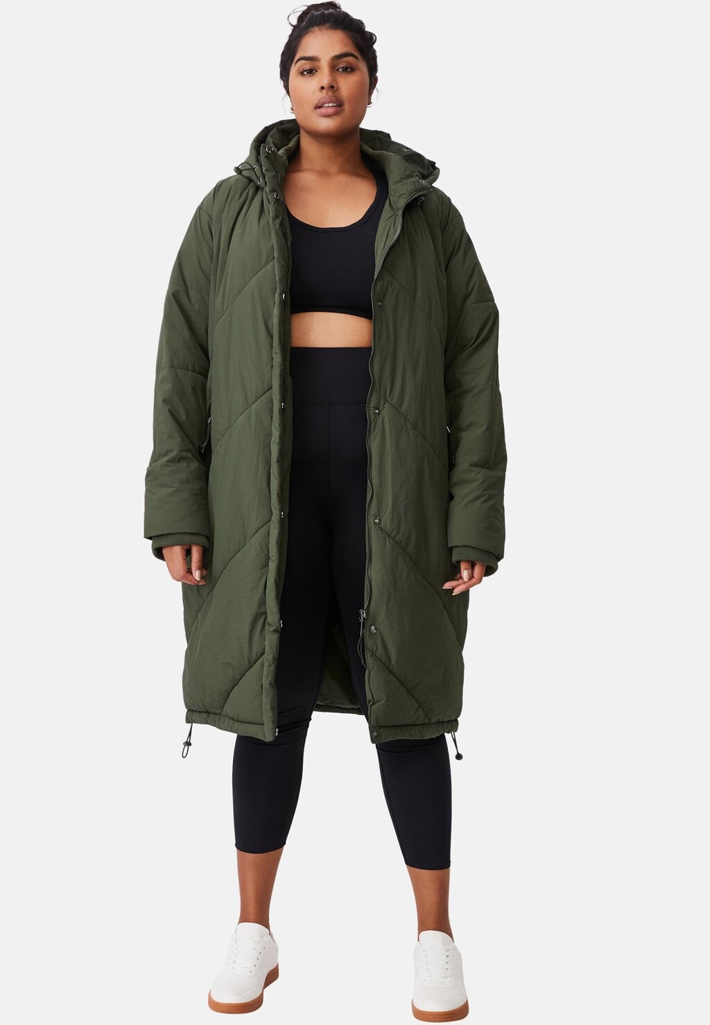 

Зимнее пальто CURVE CRINKLE LONGLINE Cotton On, цвет green