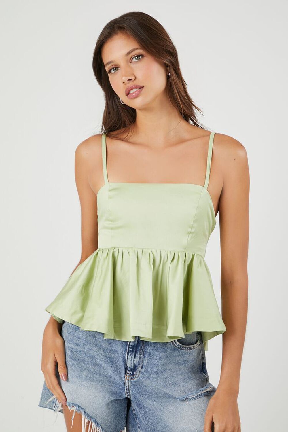 

Майка с ремешками и воланами Forever 21
