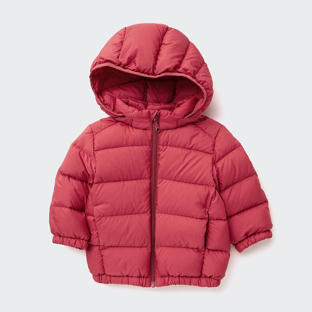 

Куртка Uniqlo Infant Premium легкая пуховая на молнии с капюшоном, красный