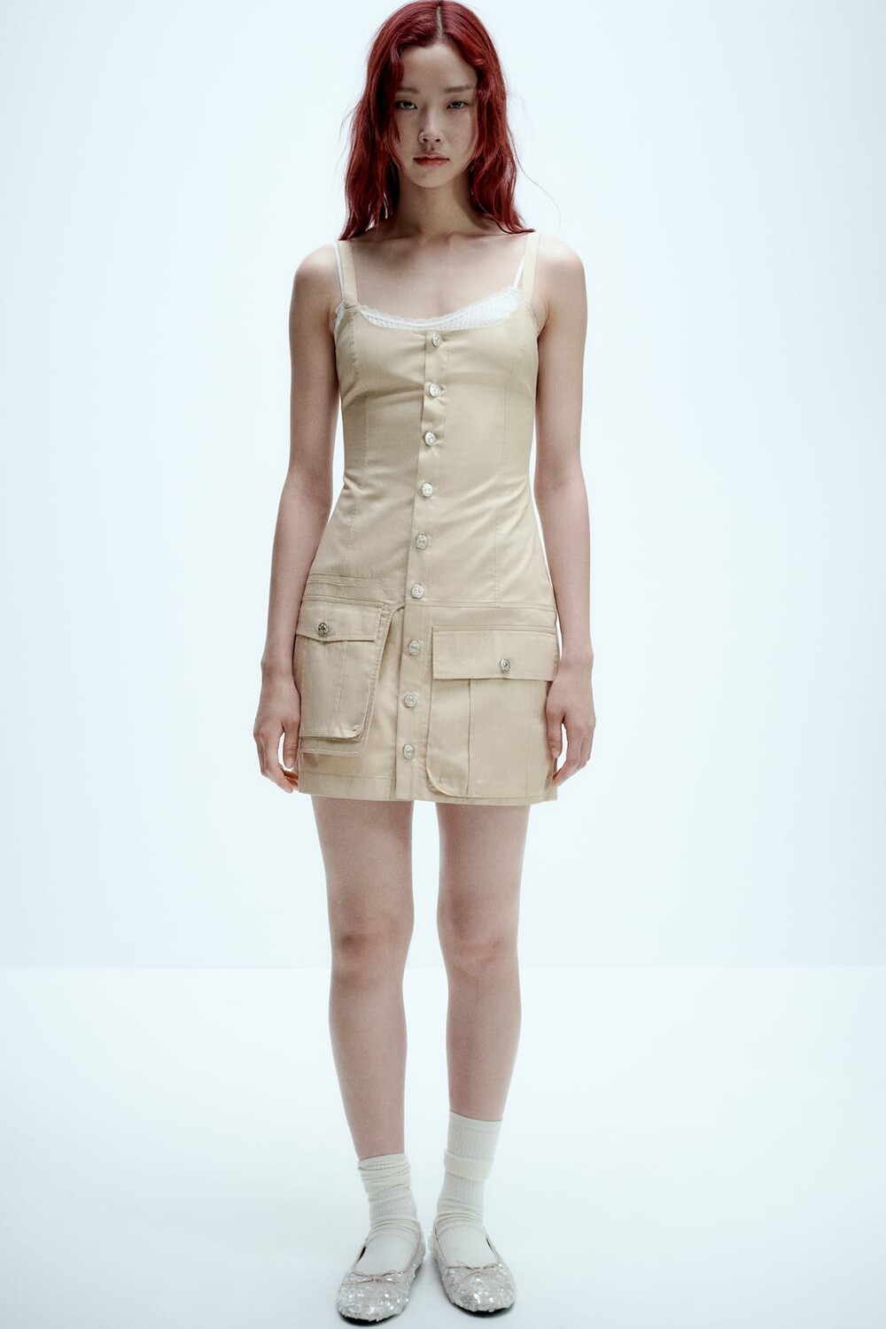

Платье из габардина с карманами ZARA
