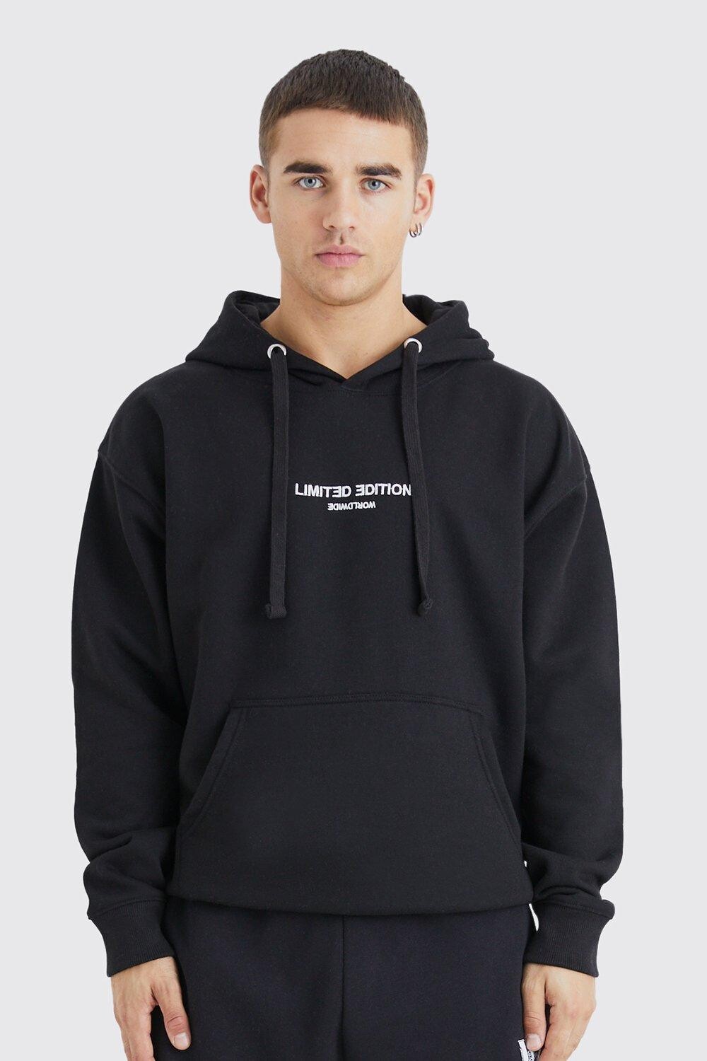 

Толстовка Oversized Heavyweight Limited Limited boohooMAN, черный
