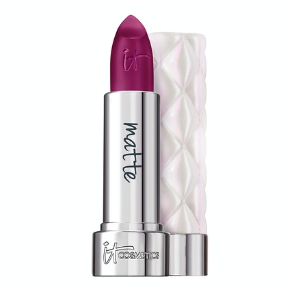 

Губная помада Pillow Lips Gaze Magenta Plum Matte Finish с коллагеновым пчелиным воском и маслом ши, 0,13 унции, It Cosmetics