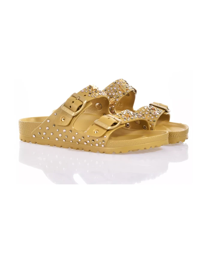 

Золотые босоножки женские Birkenstock, желтый