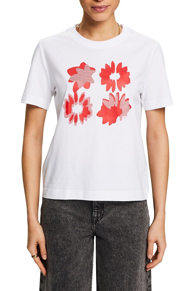 

Футболка с фигурным рисунком Esprit, белый