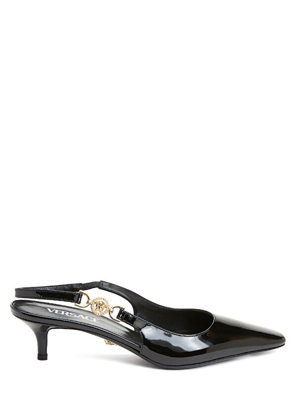 

Кожаные высокие каблуки Versace, черный