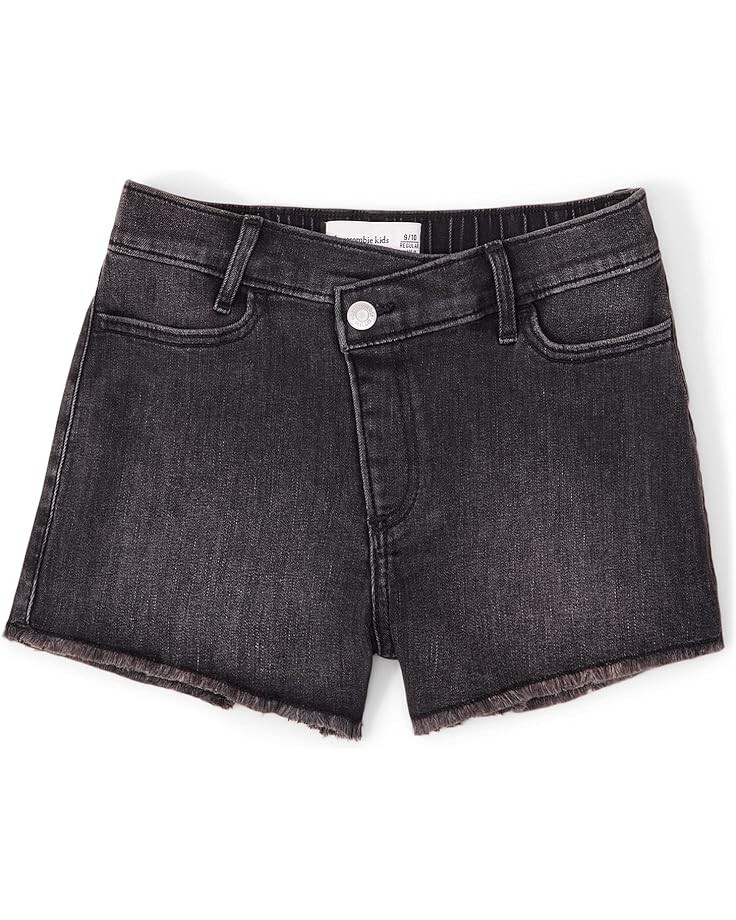 

Шорты Abercrombie High-Rise Mini Mom Denim Shorts, черный