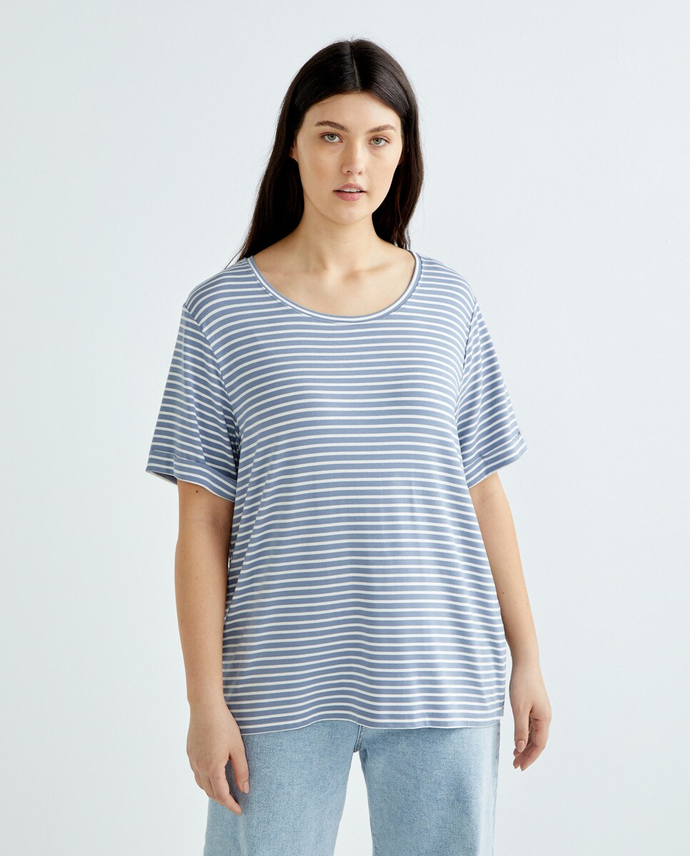Женская футболка с коротким рукавом Only Carmakoma, белый футболка с круглым вырезом и короткими рукавами l синий