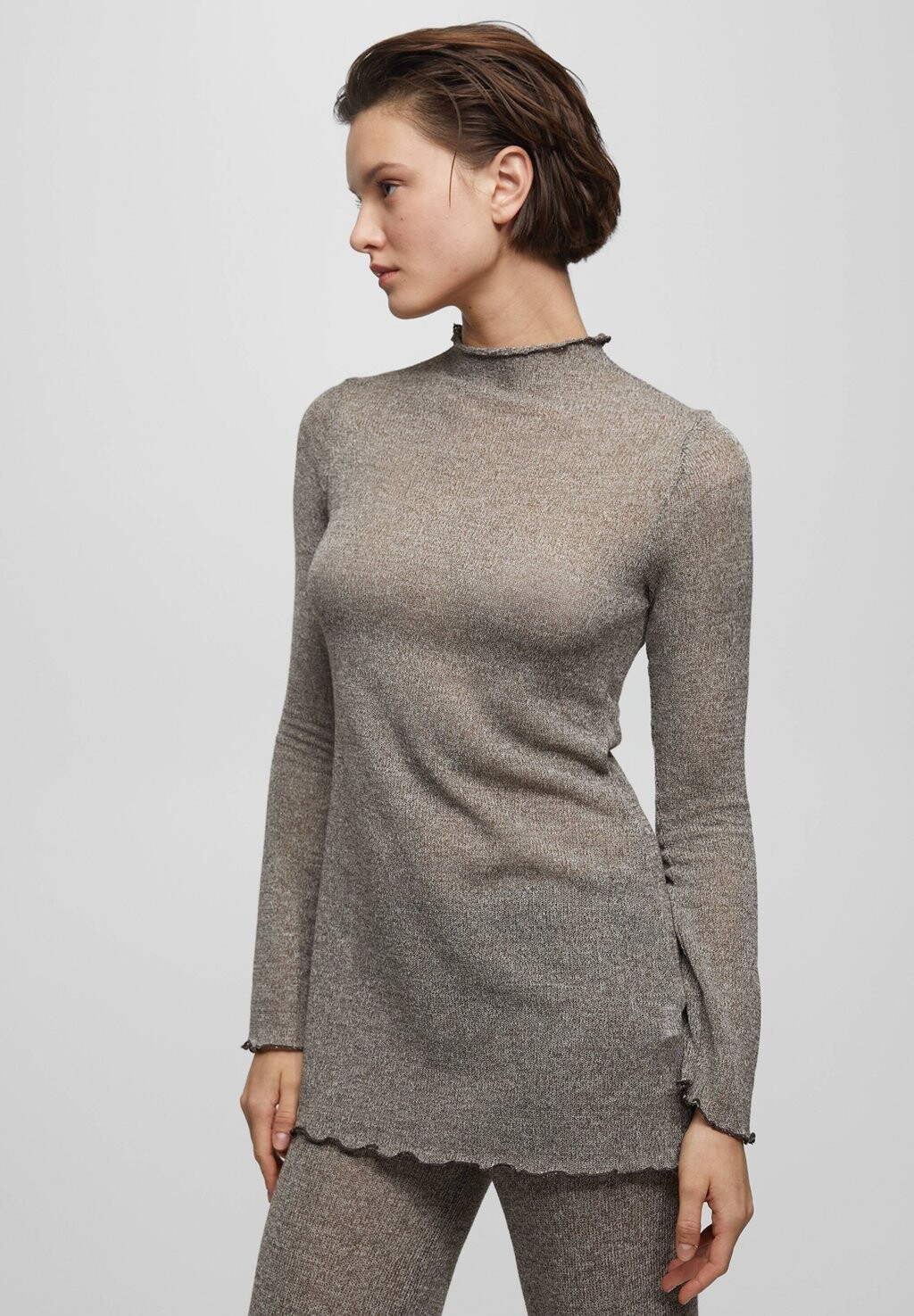 

Вязаное платье PULL&BEAR, коричневый