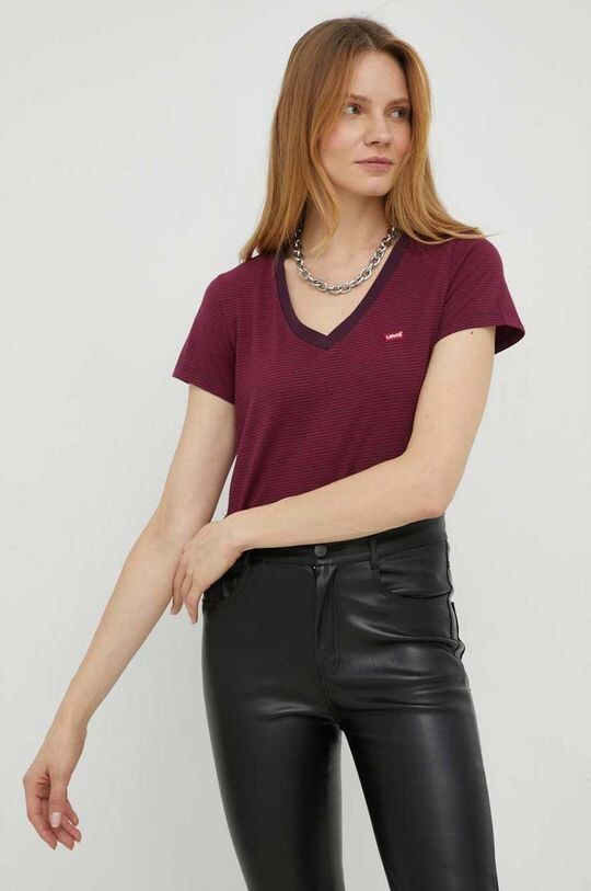 

Хлопковая футболка Levi's, бордовый, Красный
