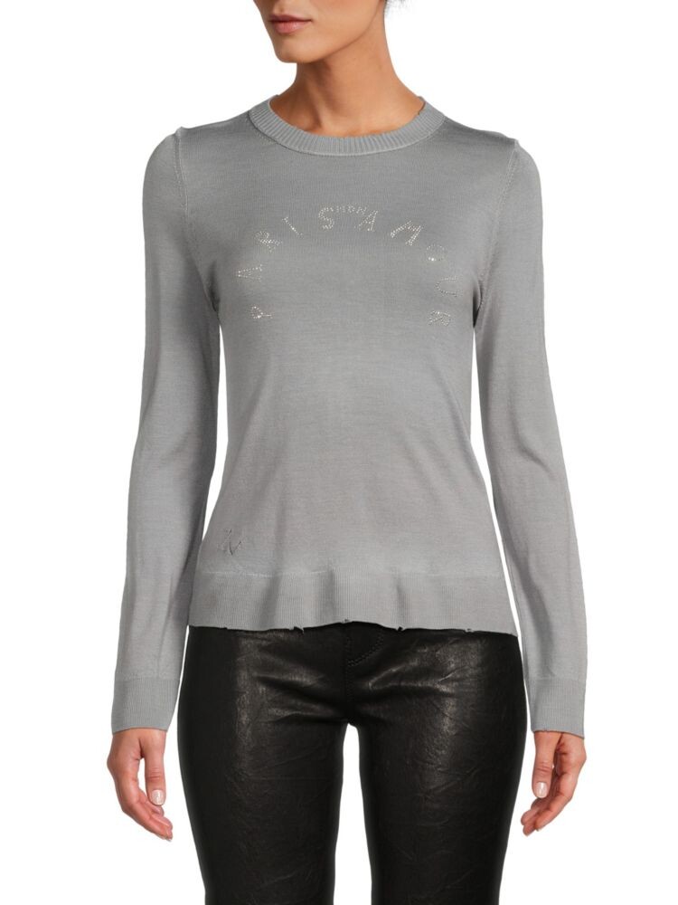 

Украшенный свитер из мериносовой шерсти Zadig & Voltaire, цвет Gris