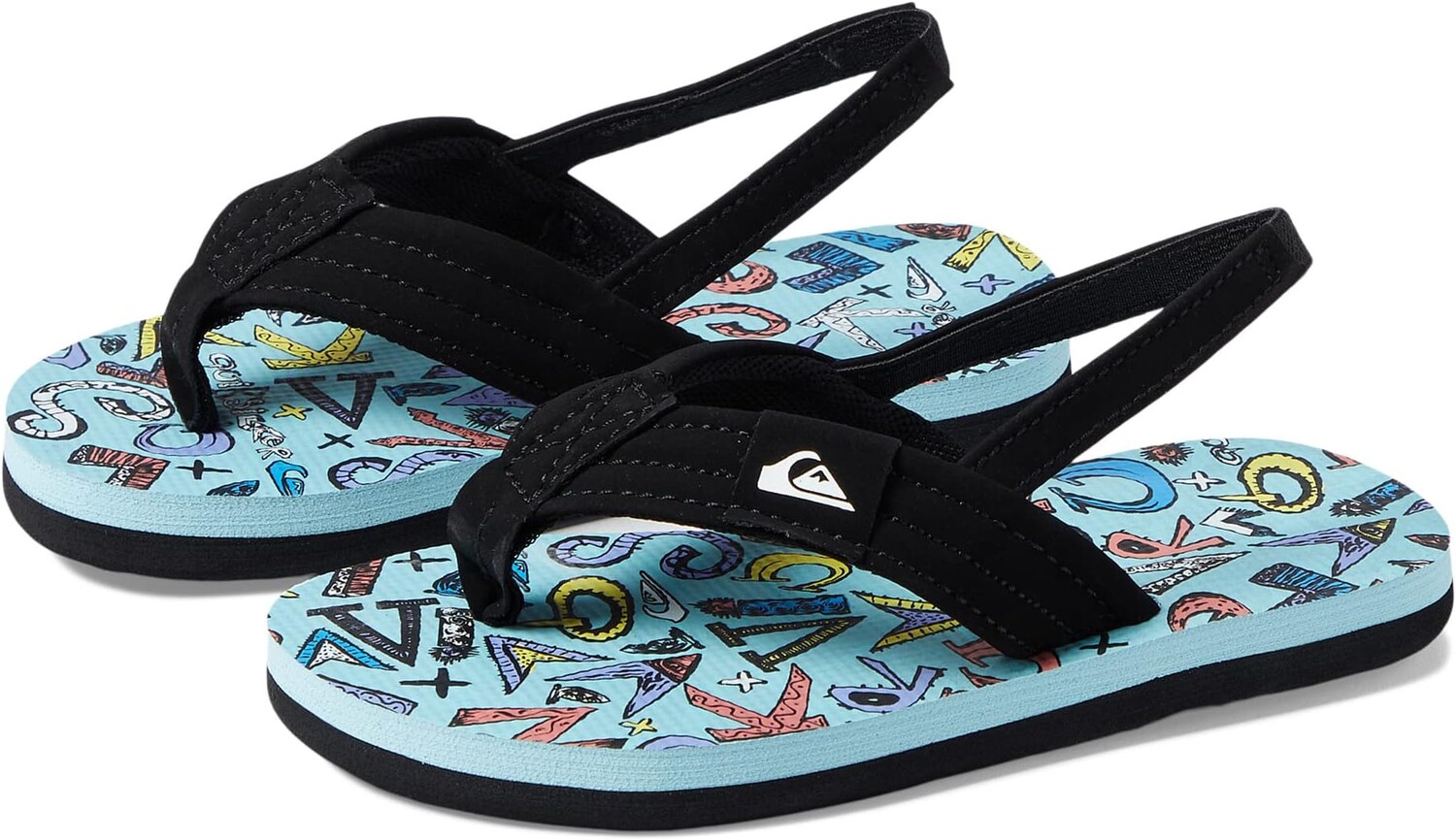 

Шлепанцы Molokai Layback Quiksilver, цвет Black/Blue/Black