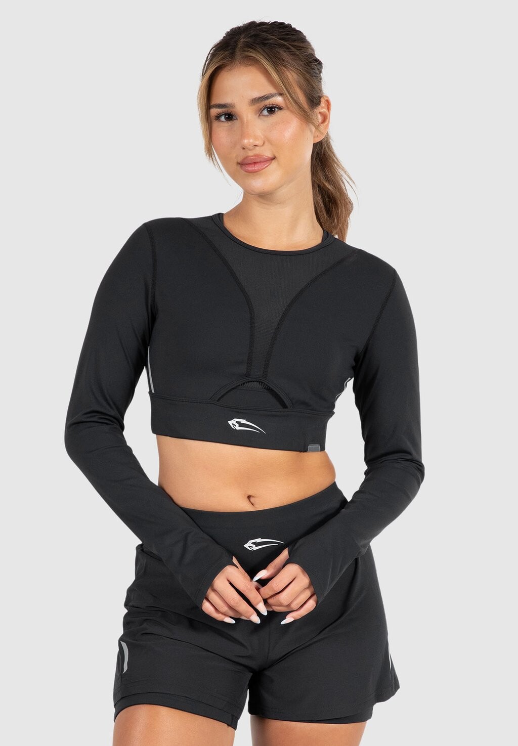 

Рубашка с длинным рукавом CROP FASTLANE Smilodox, цвет schwarz