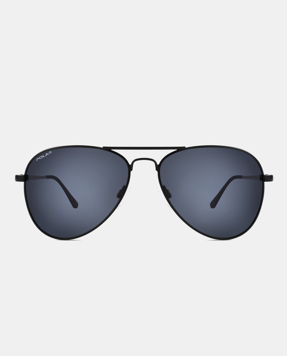 Черные металлические солнцезащитные очки-авиаторы унисекс Polar, черный очки круглые прозрачные линзы в металлической оправе серебристый