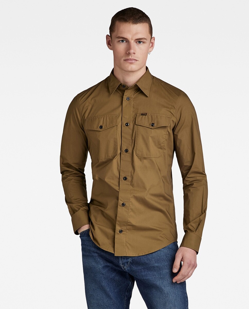 

Мужская рубашка приталенного кроя Marine Slim G-Star Raw, зеленый