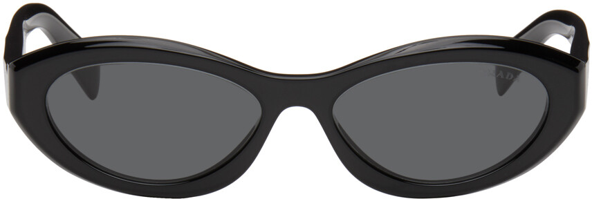 

Черные солнцезащитные очки-символы Prada Eyewear, цвет Black