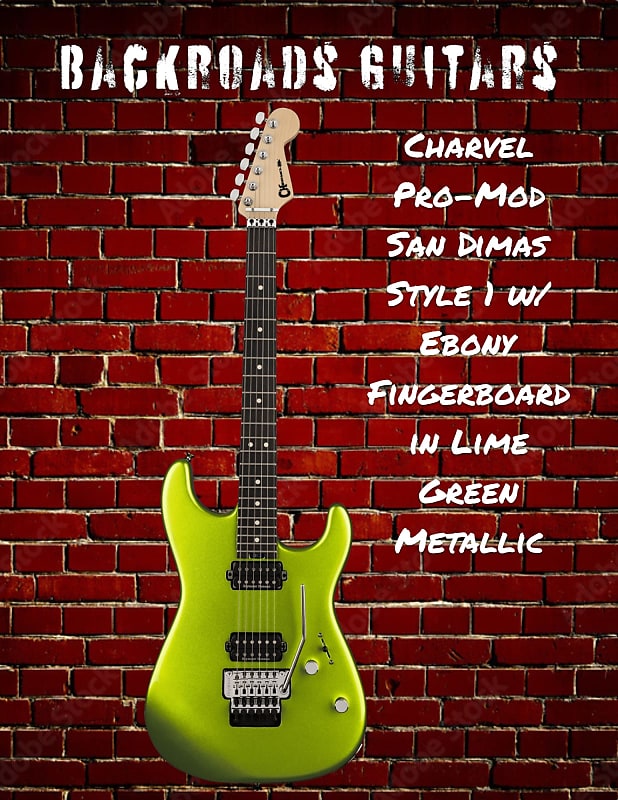 Электрогитара Charvel Pro-Mod San Dimas Style 1 w/ Ebony Fingerboard in Lime Green Metallic чехол mypads e vano для vertex impress style