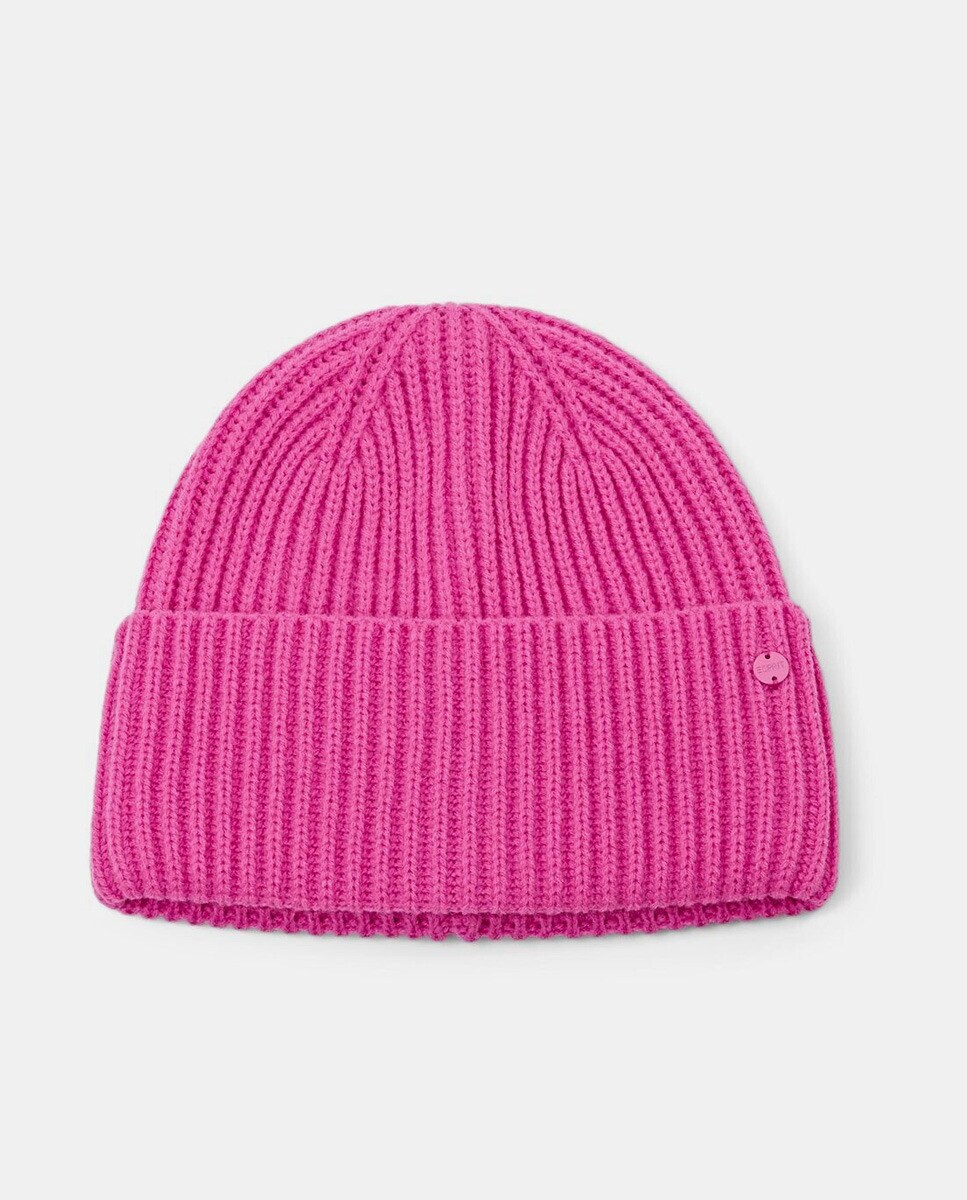 

Шапка бини в рубчик фуксии Esprit, фуксия